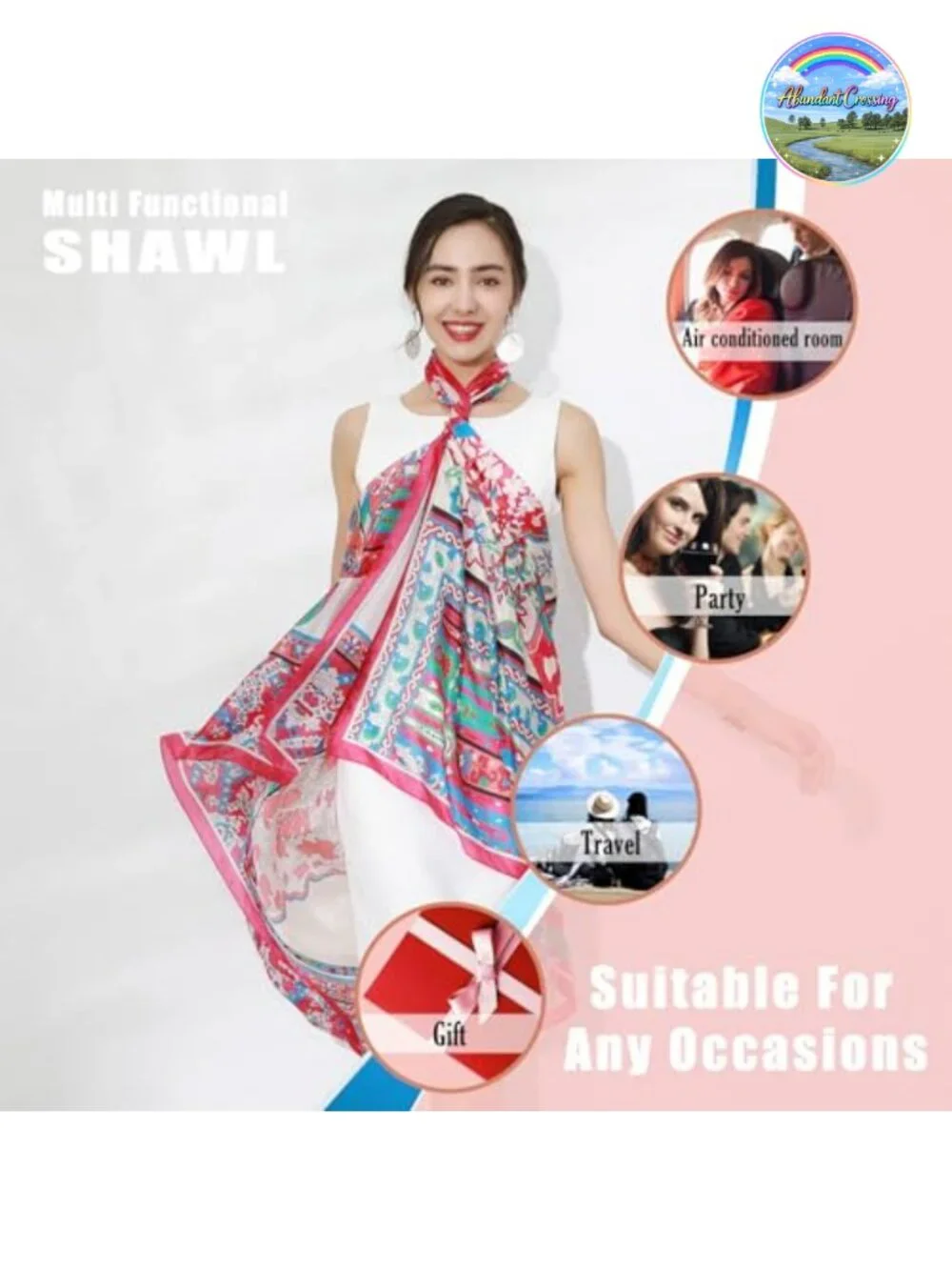 100% Mulberry Silk Pashmina Shawl Wrap - Oversized 90x43